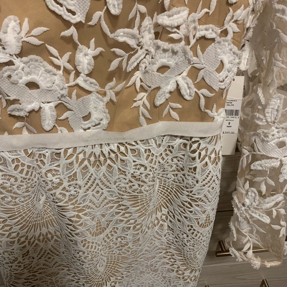 ML Monique Lhuillier Calypso Long Sleeve Lace Cocktail Dress Size 8 Women NEW - Picture 7 of 8